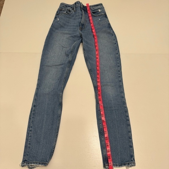 Abercrombie & Fitch skinny high rise blue jean size 25 long - Picture 2 of 8